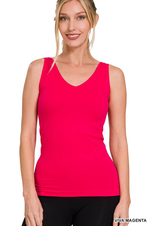 42POPS - ",,..2 Way V-neck/Scoop neck Seamless Tank