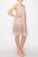 Origami Apparel ~ Lace and Crochet inspired - OLS-4672 TAUPE