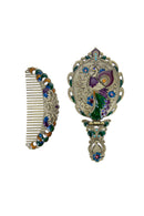 Ole - Medium Size Peacock Metal Mirror Set M0391