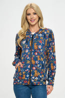 LA Soul - Floral Cat Zipper Hoodie
