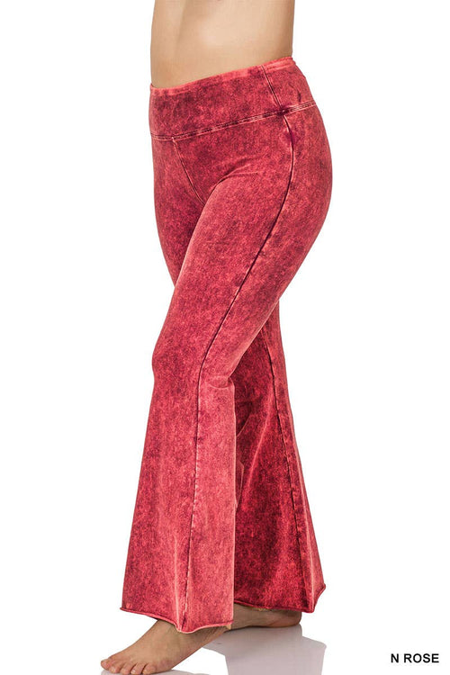 42POPS - ",..._ SI-19553 PLUS SIZE MINERAL WASHED Yoga pants