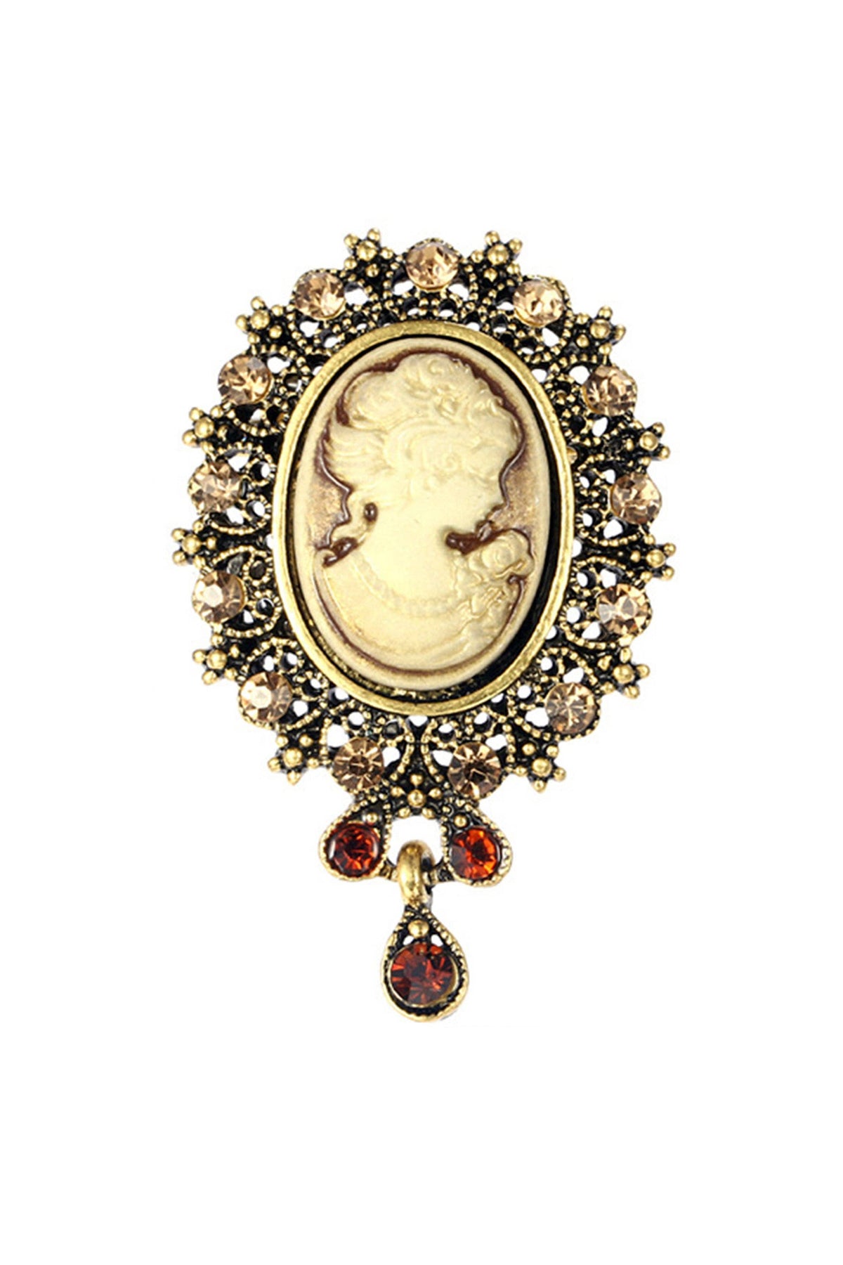 Ole - Baroque Portrait Brooch PA3504