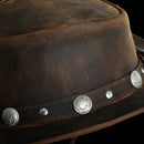 Lesa Collection Bullring Leather Cowboy Hat for Men & Wome