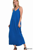 42POPS - `.42pops Maxi Dress w/ adjustable strap & pockets