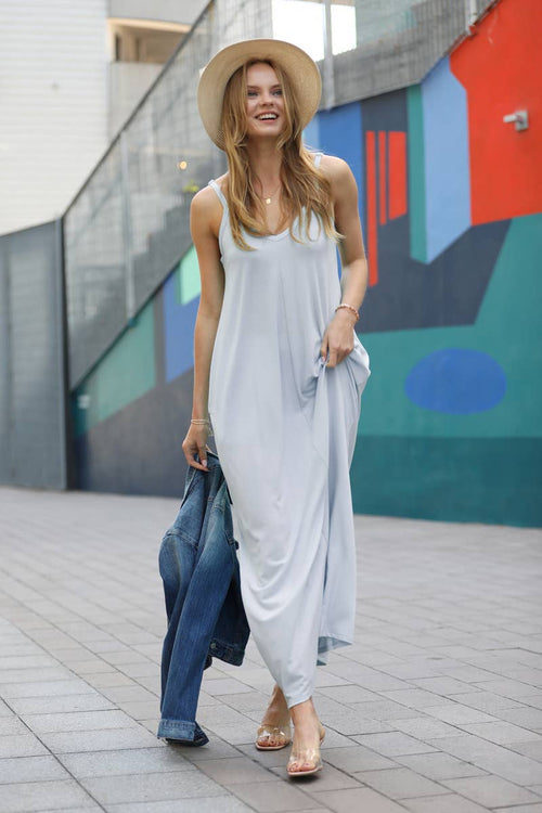 42POPS - `.42pops Maxi Dress w/ adjustable strap & pockets