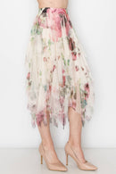 Origami Apparel ~ Lace and Crochet inspired - OLS-4546 BG/BIG ROSE