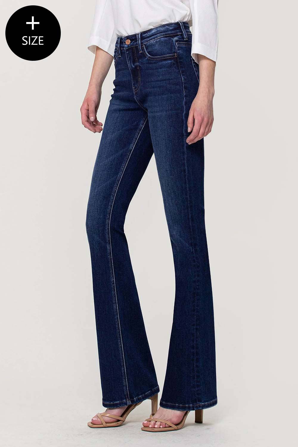 VERVET by FLYING MONKEY - PLUS SIZE HIGH RISE BOOTCUT JEANS T5351-P