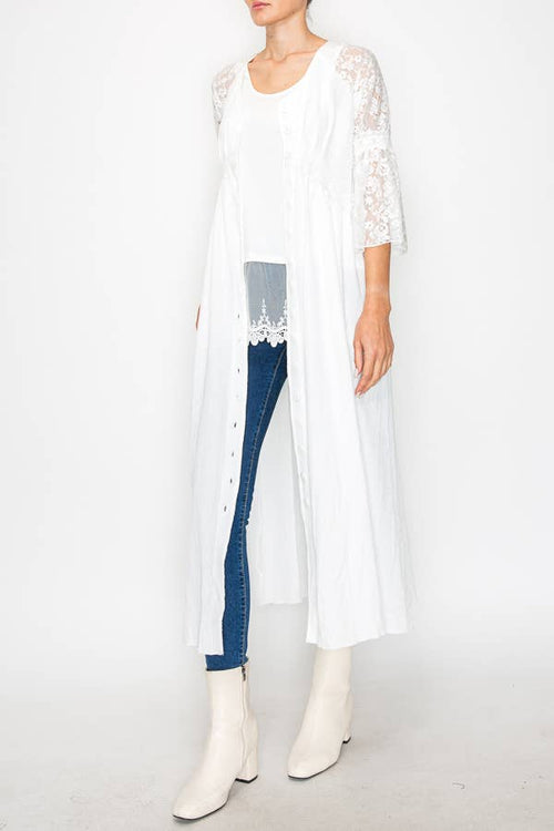 Origami Apparel ~ Lace and Crochet inspired - INTERCHANGEABLE DRESS AND JACKET-4758IVORY
