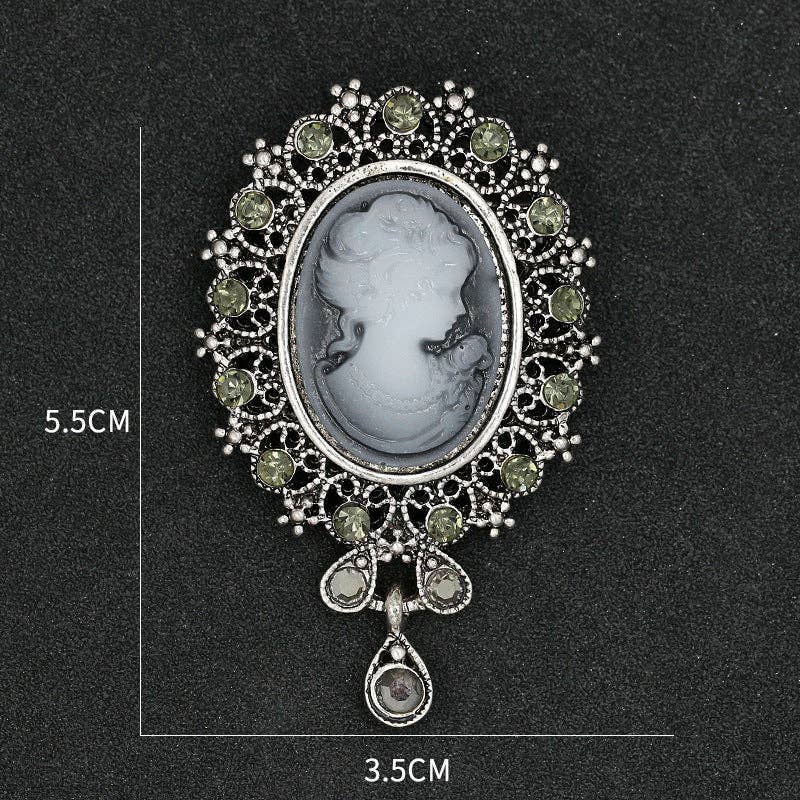 Ole - Baroque Portrait Brooch PA3504