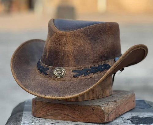 Lesa collection inc - Sahara Leather Hats Western Style for Men and Women shapeabl