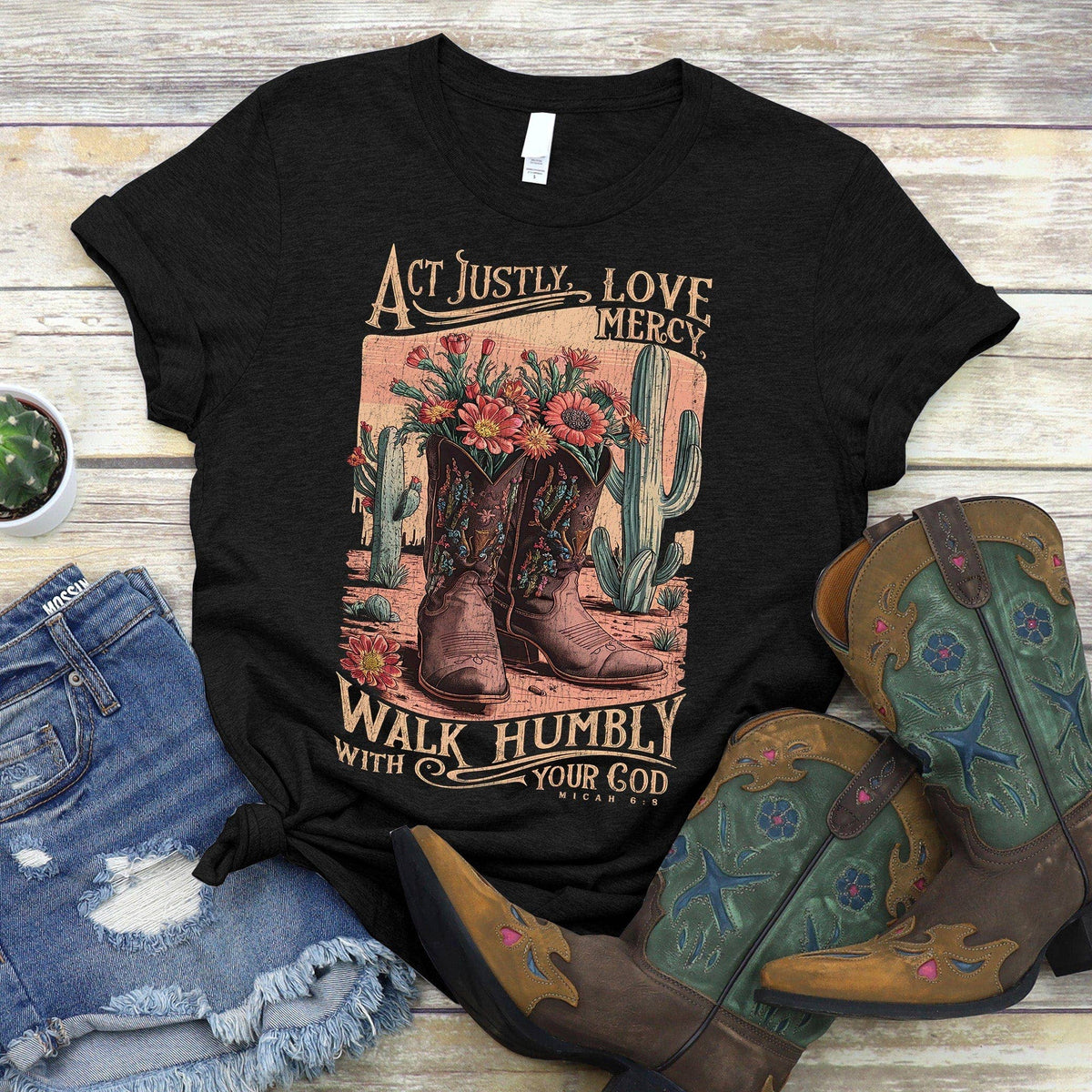 Love in Faith - Act Justly Love Mercy Tee