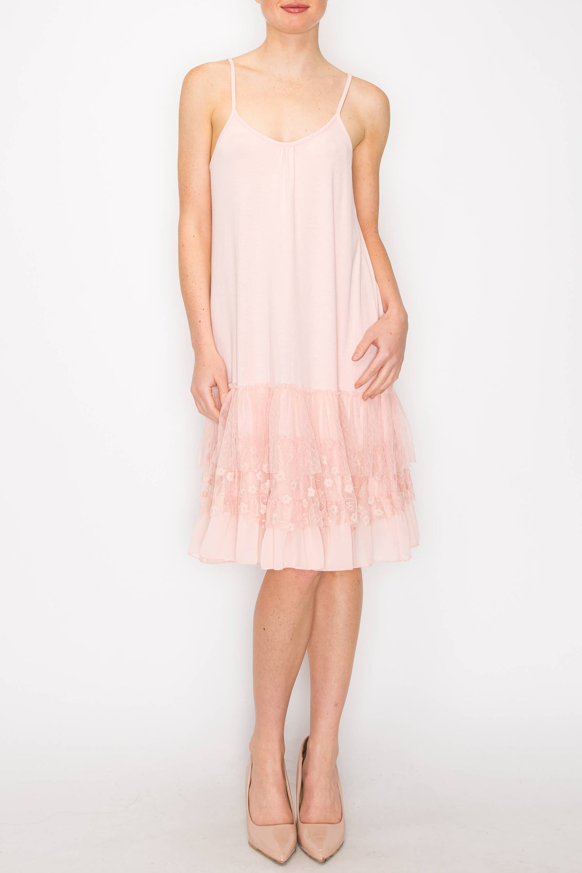 Origami Apparel ~ Lace and Crochet inspired - OLS-4672PINK