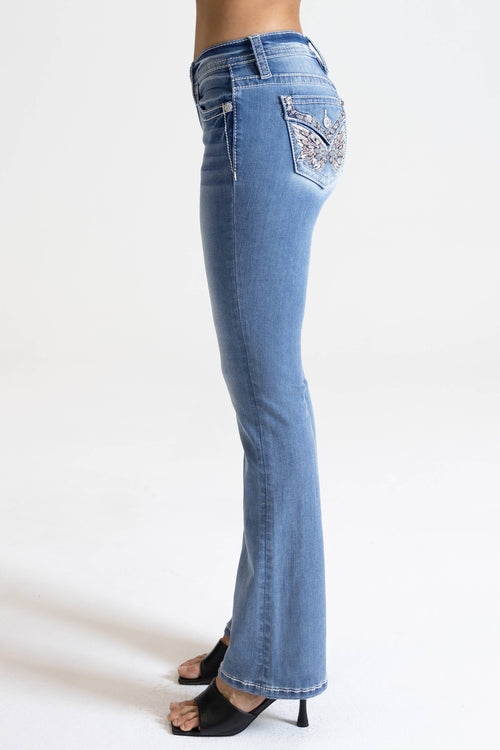 Miss Me-Mid-Rise Bootcut Jeans