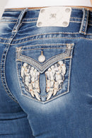 Miss Me - M5082T206SS- 31IN MID RISE STRAIGHT CUT JEANS