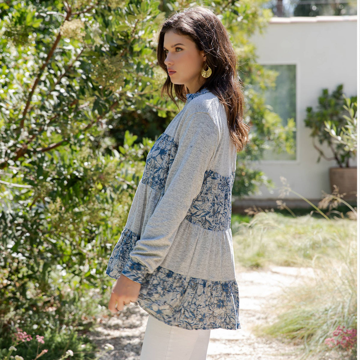 Young Threads - Limited Edition Sweater Knit Jhabla Top with Graceful Tiers