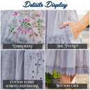 Young Threads - Embroidered Patchwork Dress With Lace Trim