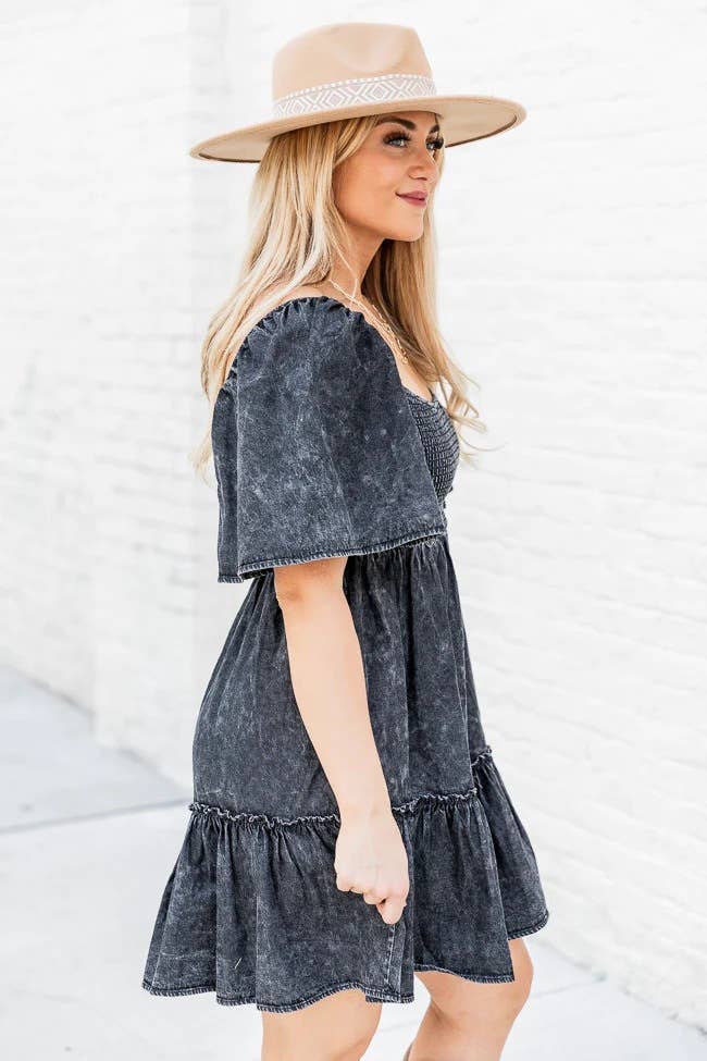 Hope & Sunshine - Denim Short Sleeve Tunic Dress