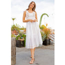 Young Threads - Embroidered Patchwork Dress With Lace Trim