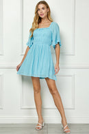 Winslow Collection - SWEET SQUARE NECK FLUTTER DRESS