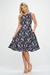 LA Soul - Cat Print Dress