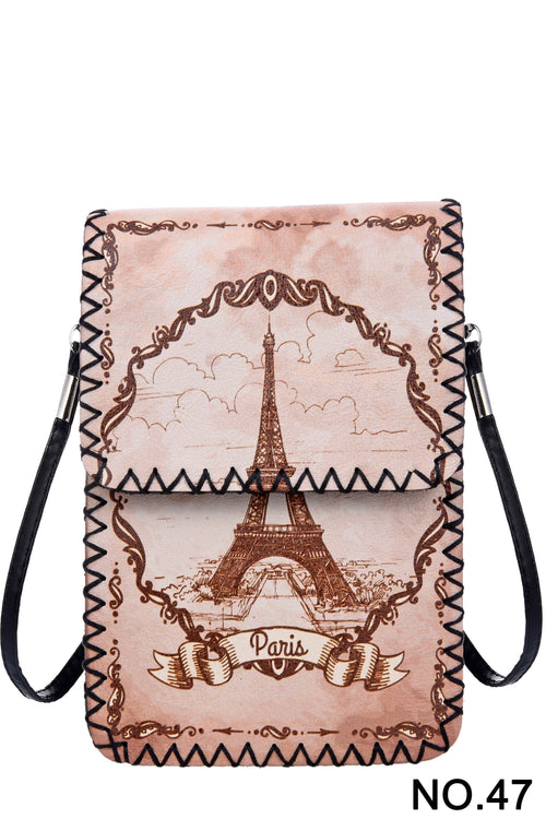 Ole - Eiffel Tower Printed Crossbody HB0580 - NO.47