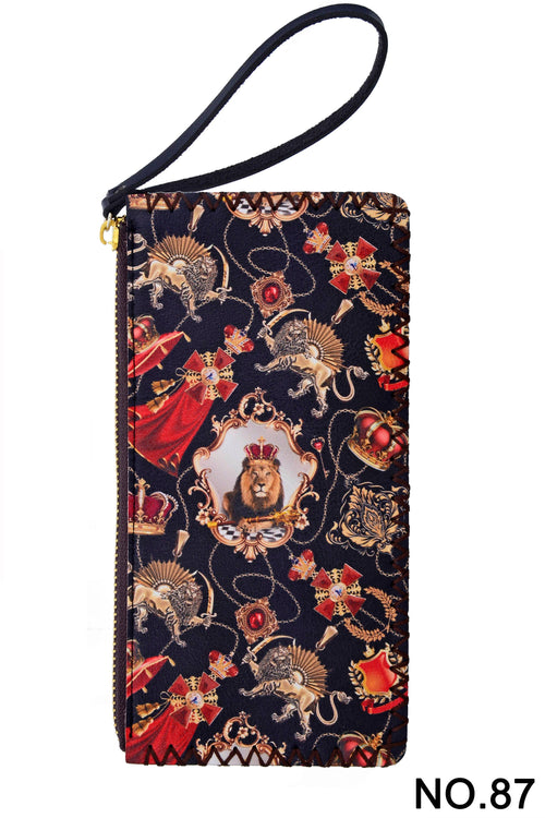 Ole - Crowned Lion Printed Wristlet HB0581 - NO.87