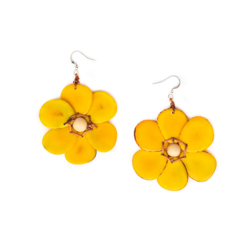 Organic Tagua Jewelry - Rosalia Earrings