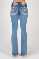 Miss Me-M9317B-Mid-Rise Bootcut Jeans