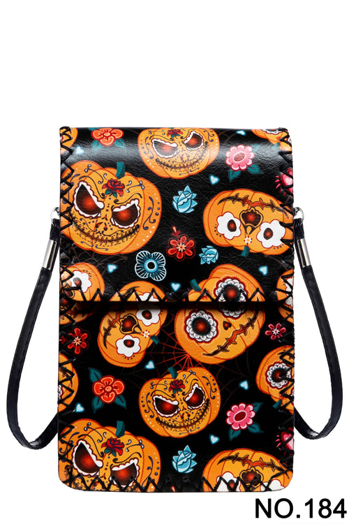 Ole - Halloween Pumpkin Printed Crossbody HB0580 - NO.184BK