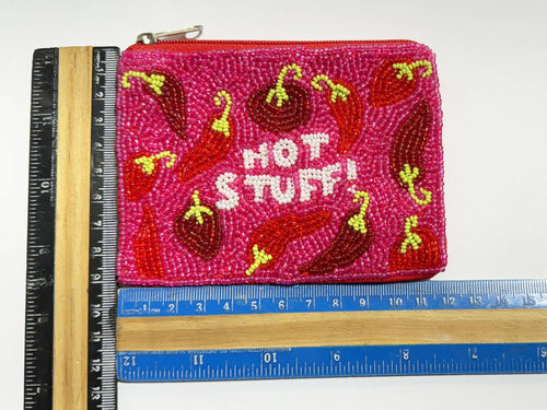 Ole - DOG MOM Beaded Mani Coin Purse