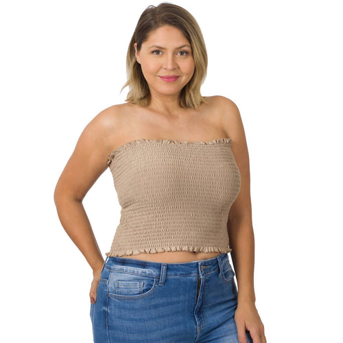 42POPS - .SI-22921 Plus Smocked Tube Top