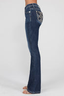 Miss Me-M9250B-Mid-Rise Bootcut Jeans