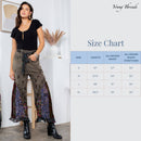 Young Threads - Boho Overdyed Rayon Bellbottom Pants : Gravel / PLUS (XL-1X-2X-3X 1-2-2-1)