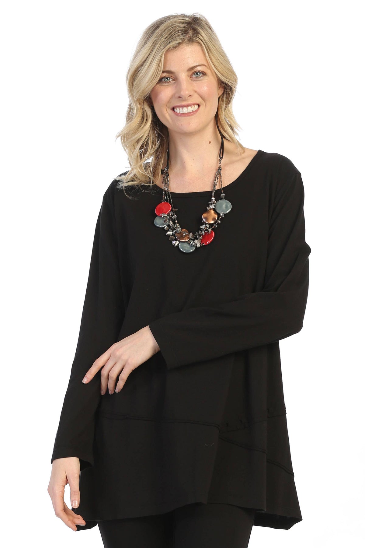 Focus Fashion - Supima Cotton Long Sleeve Tunic-SC103