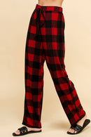 Shopin LA - SPP8043 WOMEN COMFY DRAWSTRING PLAID LOUNGE COMFY PANTS