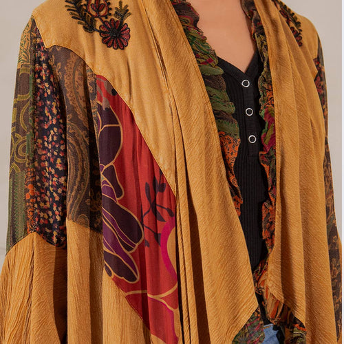 Young Threads - Rustic Bohemian: Patchworked Shrug ALSO IN PLUS