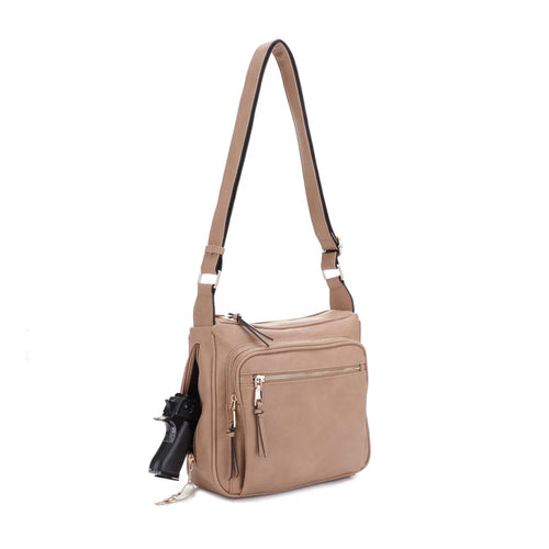 JessieJames Handbags Brooklyn Concealed Carry Lock and Key Crossbody
