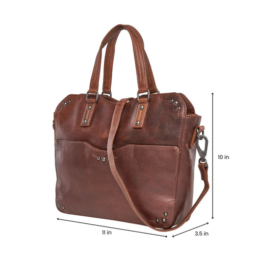 Concealed Carry Bethany Leather Satchel by Lady Conceal
