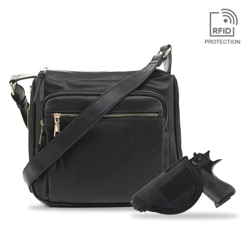 JessieJames Handbags Brooklyn Concealed Carry Lock and Key Crossbody