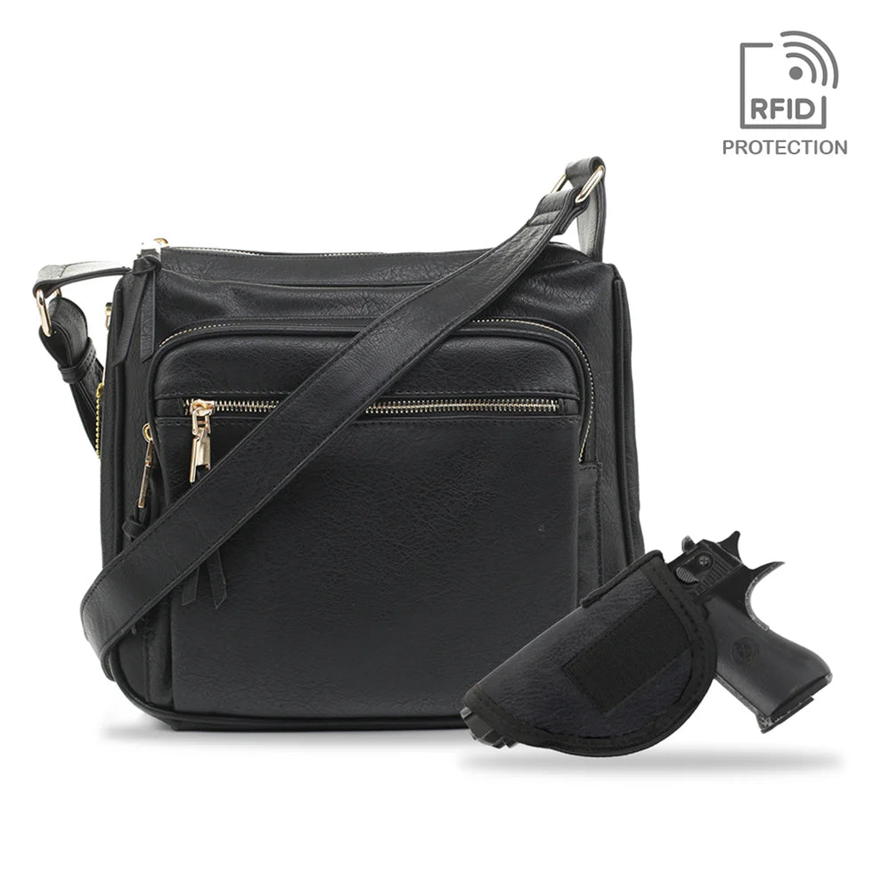 JessieJames Handbags Brooklyn Concealed Carry Lock and Key Crossbody
