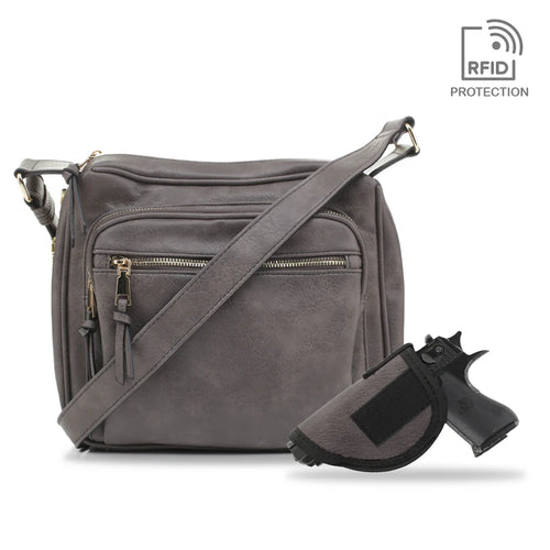 JessieJames Handbags Brooklyn Concealed Carry Lock and Key Crossbody