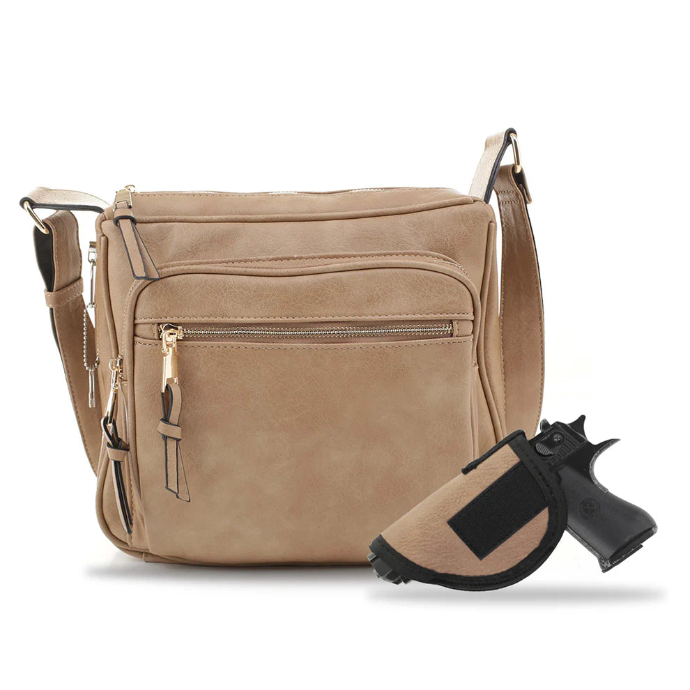 JessieJames Handbags Brooklyn Concealed Carry Lock and Key Crossbody