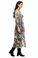 Adore Floral Embroidered Long Duster for Women