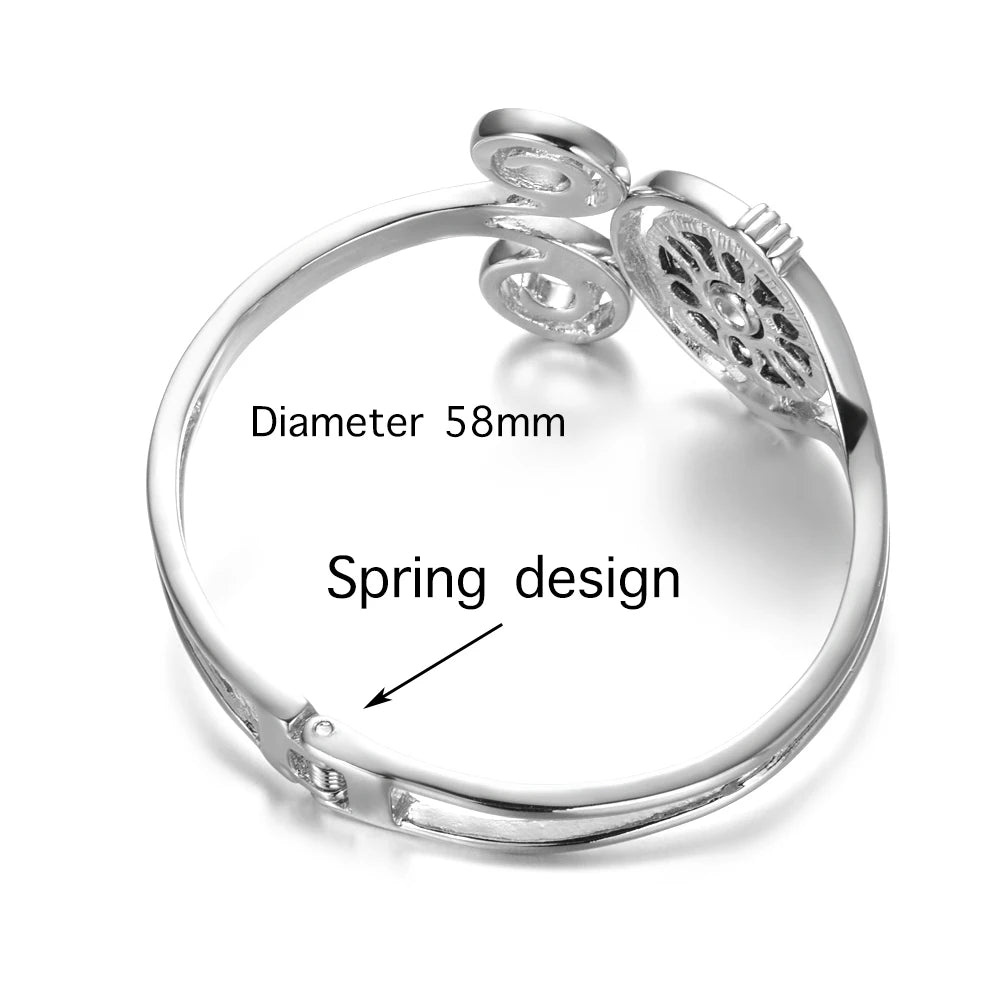 Sandy Snap Elegant Swirl Interchangeable Bracelet for 18mm Snap Buttons