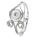 Sandy Snap Elegant Swirl Interchangeable Bracelet for 18mm Snap Buttons
