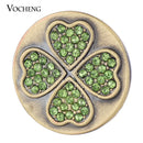 Sandy Snap Four Leaf Clover Crystal 18mm Charm
