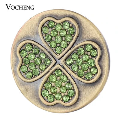 Sandy Snap Four Leaf Clover Crystal 18mm Charm
