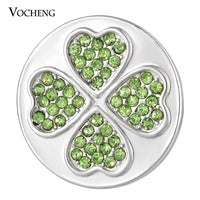 Sandy Snap Four Leaf Clover Crystal 18mm Charm