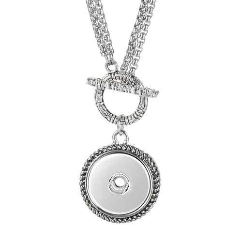 Sandy Snap Stainless Steel Interchangeable Jewelry Toggle Necklace