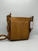 Concealed By Janko Anna Handbag – Tan Leather Basket Weave